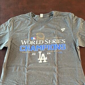 Gray Dodgers World Series Champions T-Shirt